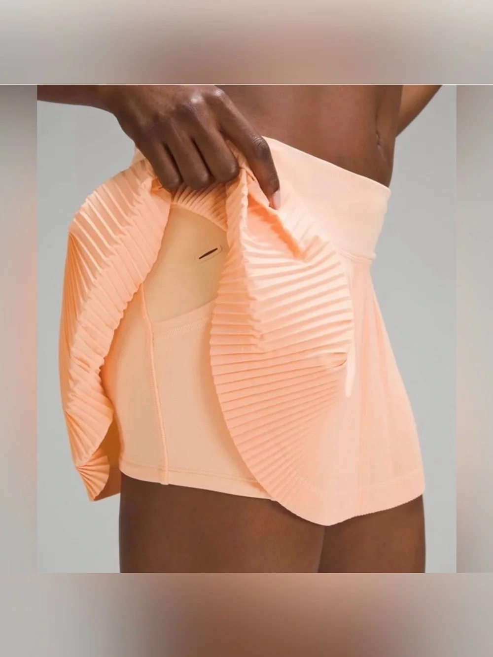 Lululemon Pleat To Street Skort Peach Orange Tennis Preppy Skirt Pickleball 12